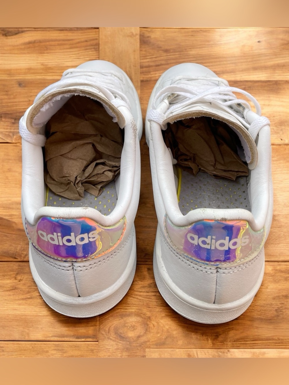 Adidas Women’s White Leather Low-Top Sneakers Size US 7 EUR 38 CM 24